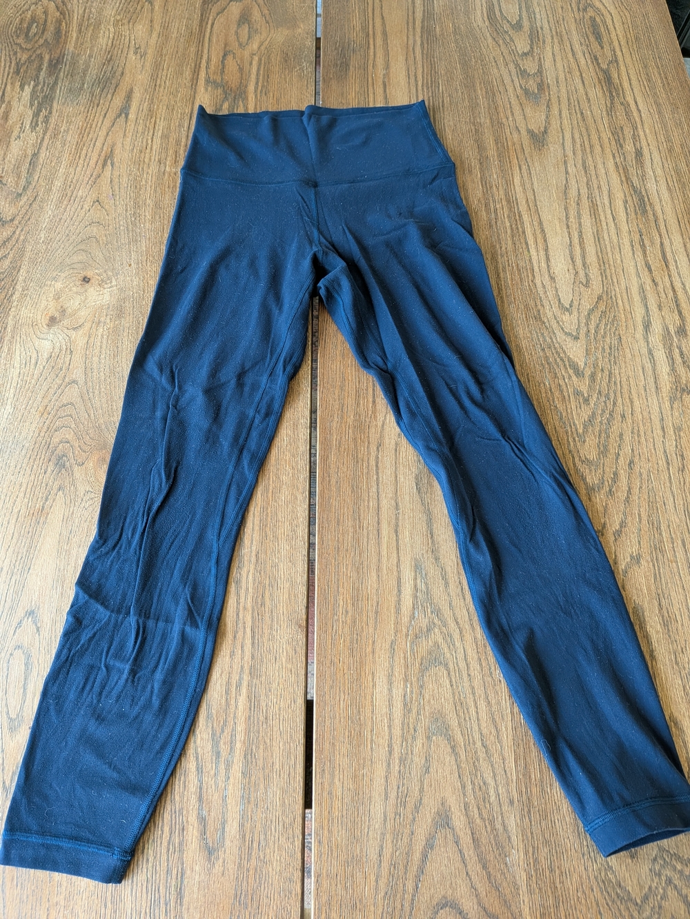 Lululemon Align Pre Owned Navy Blue Leggings 25" Inseam Size 6